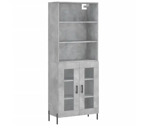 Kõrge Kapp, Betoonhall, 69,5 X 34 X 180 cmTehispuit