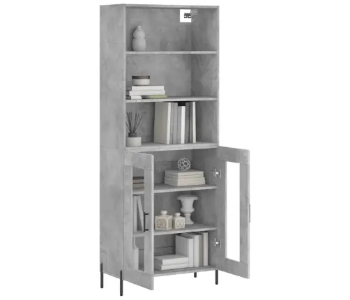 Kõrge Kapp, Betoonhall, 69,5 X 34 X 180 cmTehispuit