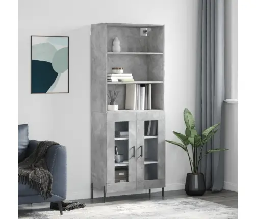 Kõrge Kapp, Betoonhall, 69,5 X 34 X 180 cmTehispuit