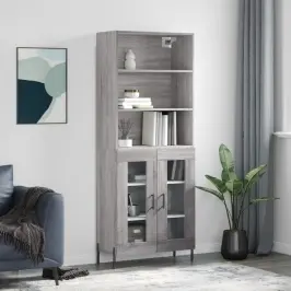 Kõrge Kapp, Hall Sonoma Tamm, 69,5 X 34 X 180 cm Tehispuit