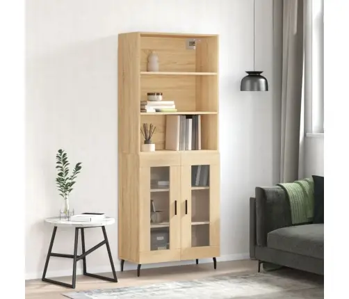 Augstais Skapis, Ozolkoka, 69,5X34X180 Cm, Inženierijas Koks Vidaxl