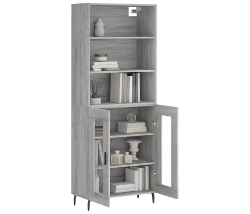 Kõrge Kapp, Hall Sonoma Tamm, 69,5 X 34 X 180 cm Tehispuit