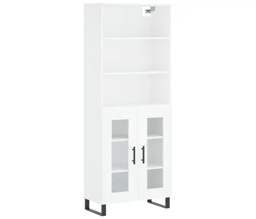 Kõrge Kapp, Valge, 69,5 X 34 X 180 cm Tehispuit