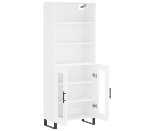 Kõrge Kapp, Valge, 69,5 X 34 X 180 cm Tehispuit