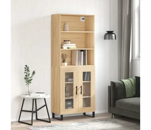 Augstais Skapis, Ozolkoka, 69,5X34X180 Cm, Inženierijas Koks Vidaxl