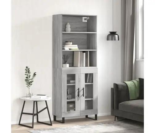 Augstais Skapis, Pelēks, 69,5X34X180 Cm, Inženierijas Koks Vidaxl Augstais Skapis, Pelēks, 69,5X34X180 Cm, Inženierijas Koks Vidaxl