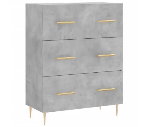 Komoda, Betono Pilkos Spalvos, 69,5X34X180cm Apdirbta Mediena