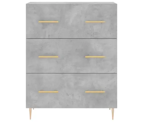 Komoda, Betono Pilkos Spalvos, 69,5X34X180cm Apdirbta Mediena