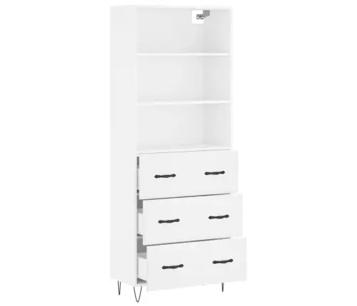 Augstais Skapis, Balts, 69,5X34X180 Cm, Inženierijas Koks Vidaxl