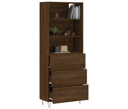 Augstais Skapis, Ozolkoka, 69,5X34X180 Cm, Inženierijas Koks Vidaxl