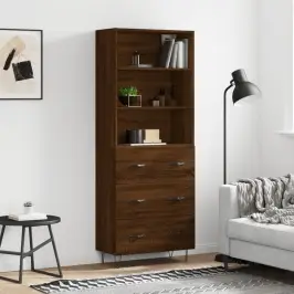 Augstais Skapis, Ozolkoka, 69,5X34X180 Cm, Inženierijas Koks Vidaxl