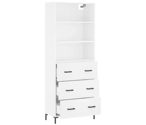 Augstais Skapis, Balts, 69,5X34X180 Cm, Inženierijas Koks Vidaxl