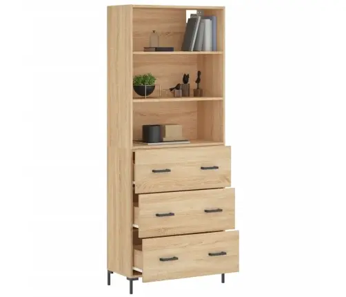 Kõrge Kapp, Sonoma Tamm, 69,5 X 34 X 180 cm Tehispuit