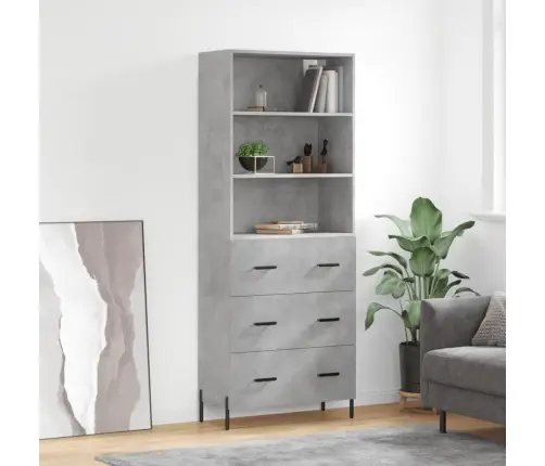 Augstais Skapis, Pelēks, 69,5X34X180 Cm, Inženierijas Koks Vidaxl Augstais Skapis, Pelēks, 69,5X34X180 Cm, Inženierijas Koks Vidaxl