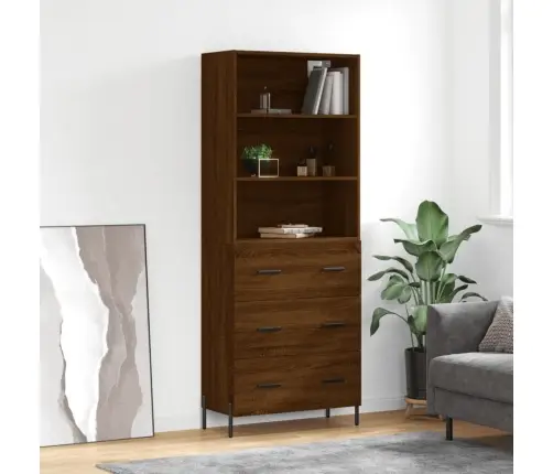 Augstais Skapis, Ozolkoka, 69,5X34X180 Cm, Inženierijas Koks Vidaxl