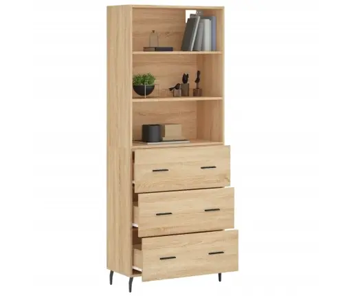 Augstais Skapis, Ozolkoka, 69,5X34X180 Cm, Inženierijas Koks Vidaxl