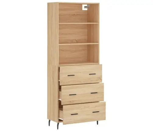 Augstais Skapis, Ozolkoka, 69,5X34X180 Cm, Inženierijas Koks Vidaxl