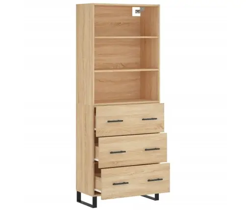 Augstais Skapis, Ozolkoka, 69,5X34X180 Cm, Inženierijas Koks Vidaxl Augstais Skapis, Ozolkoka, 69,5X34X180 Cm, Inženierijas Koks Vidaxl