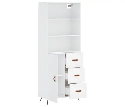 Augstais Skapis, Balts, 69,5X34X180 Cm, Inženierijas Koks Vidaxl