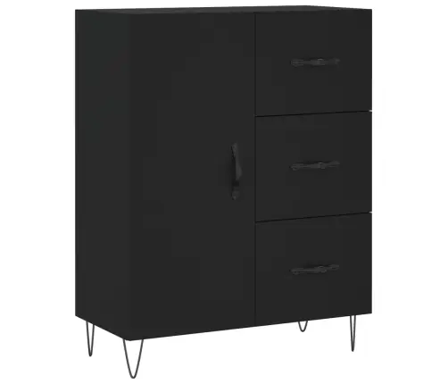 Kõrge Kapp, Must, 69,5 X 34 X 180 cm Tehispuit