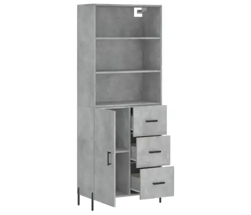 Augstais Skapis, Pelēks, 69,5X34X180 Cm, Inženierijas Koks Vidaxl
