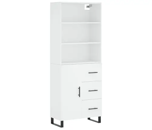 Augstais Skapis, Balts, 69,5X34X180 Cm, Inženierijas Koks Vidaxl