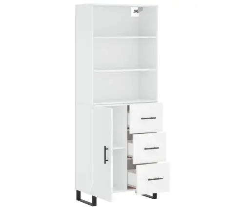 Augstais Skapis, Balts, 69,5X34X180 Cm, Inženierijas Koks Vidaxl