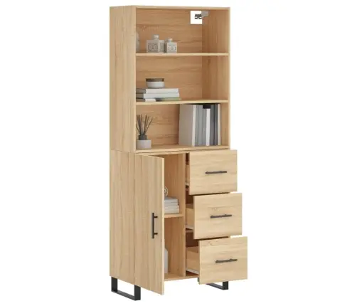 Augstais Skapis, Ozolkoka, 69,5X34X180 Cm, Inženierijas Koks Vidaxl