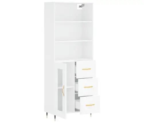 Augstais Skapis, Balts, 69,5X34X180 Cm, Inženierijas Koks Vidaxl