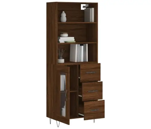 Augstais Skapis, Ozolkoka, 69,5X34X180 Cm, Inženierijas Koks Vidaxl