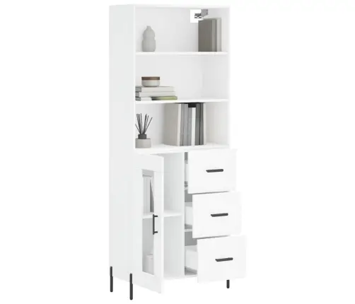 Komoda, Baltos Spalvos, 69,5X34X180cm Apdirbta Mediena