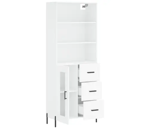 Komoda, Baltos Spalvos, 69,5X34X180cm Apdirbta Mediena