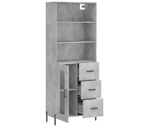 Augstais Skapis, Pelēks, 69,5X34X180 Cm, Inženierijas Koks Vidaxl Augstais Skapis, Pelēks, 69,5X34X180 Cm, Inženierijas Koks Vidaxl