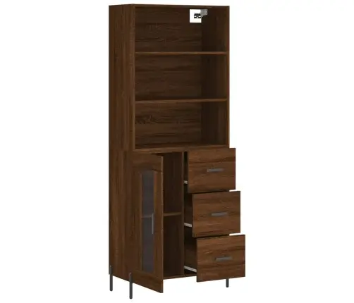 Augstais Skapis, Ozolkoka, 69,5X34X180 Cm, Inženierijas Koks Vidaxl