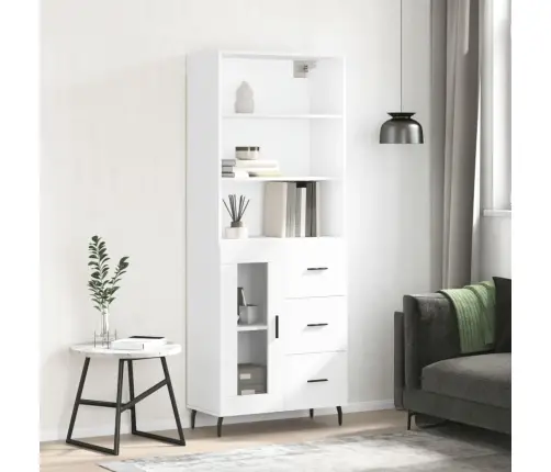 Augstais Skapis, Balts, 69,5X34X180 Cm, Inženierijas Koks Vidaxl