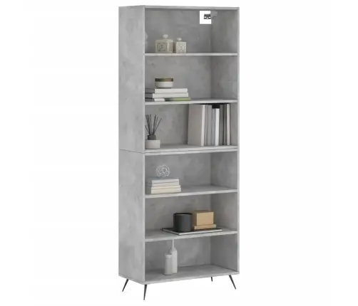 Kõrge Kapp, Betoonhall, 69,5 X 32,5 X 180 cm Tehispuit