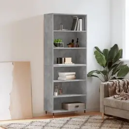 Komoda, Betono Pilka, 69,5X32,5X180cm Apdirbta Mediena