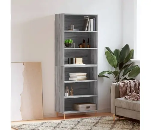 Kõrge Kapp, Hall Sonoma Tamm, 69,5 X 32,5 X 180 cm Tehispuit