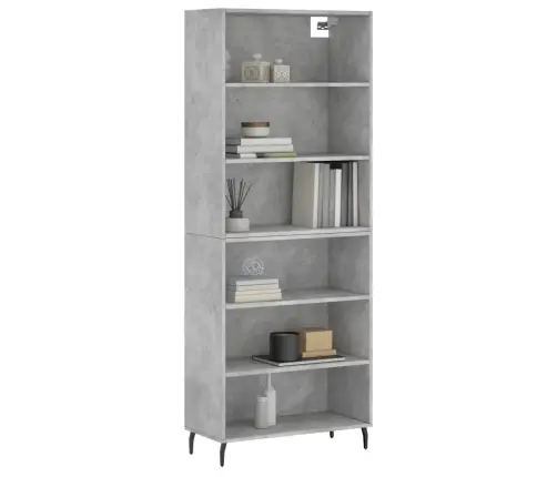 Kõrge Kapp, Betoonhall, 69,5 X 32,5 X 180 cm Tehispuit