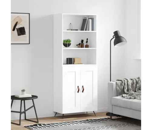 Kõrge Kapp, Valge, 69,5 X 34 X 180 cm Tehispuit