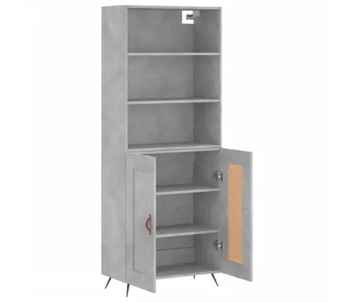 Komoda, Betono Pilkos Spalvos, 69,5X34X180cm Apdirbta Mediena