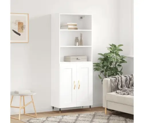 Komoda, Baltos Spalvos, 69,5X34X180cm Apdirbta Mediena