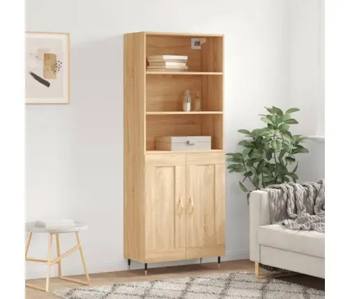 Augstais Skapis, Ozolkoka, 69,5X34X180 Cm, Inženierijas Koks Vidaxl