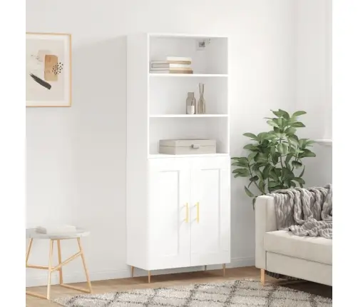 Komoda, Baltos Spalvos, 69,5X34X180cm Apdirbta Mediena