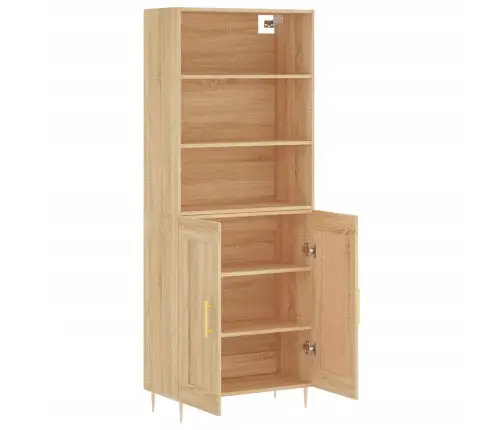 Kõrge Kapp, Sonoma Tamm, 69,5 X 34 X 180 cm Tehispuit