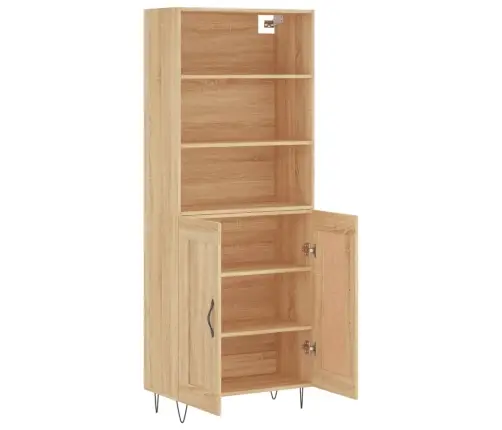 Komoda, Sonoma Ąžuolo Spalvos, 69,5X34X180cm Apdirbta Mediena