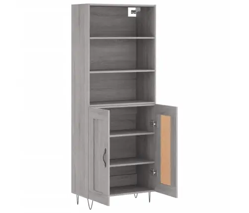 Kõrge Kapp, Hall Sonoma Tamm, 69,5 X 34 X 180 cm Tehispuit