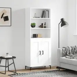 Komoda, Baltos Spalvos, 69,5X34X180cm Apdirbta Mediena