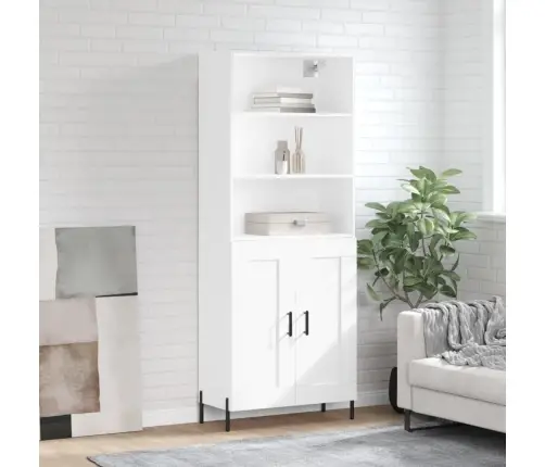 Augstais Skapis, Balts, 69,5X34X180 Cm, Inženierijas Koks Vidaxl