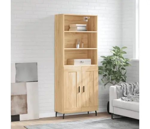 Augstais Skapis, Ozolkoka, 69,5X34X180 Cm, Inženierijas Koks Vidaxl